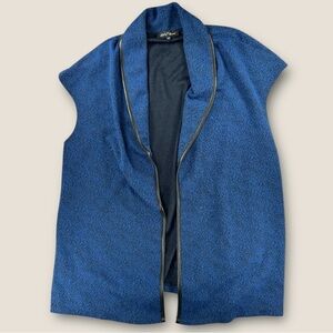 Slinky Brand Blue Vest with Black Trim size large excellent condition